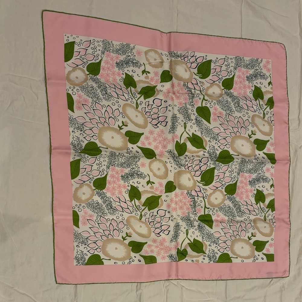 Barneys New York Pink Floral Scarf